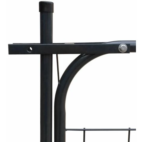 Hommoo Portail De Cloture De Jardin 100 X 100 Cm Anthracite HDV04428 5 Hommoo Portail De Cloture De Jardin 100 X 100 Cm Anthracite HDV04428 – Image 3
