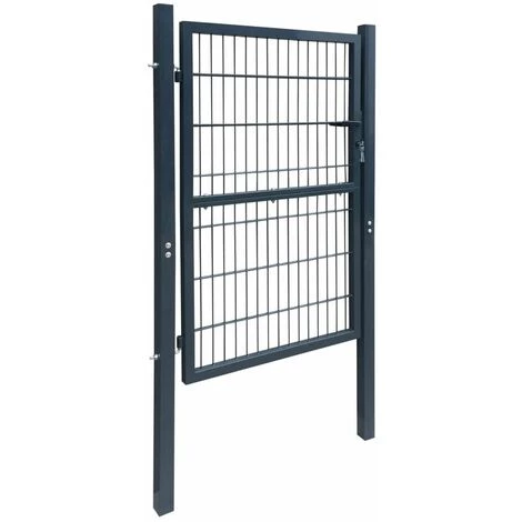 Hommoo Portillon Acier 106 X 250 Cm Anthracite HDV04251 4 Hommoo Portillon Acier 106 X 250 Cm Anthracite HDV04251 – Image 2