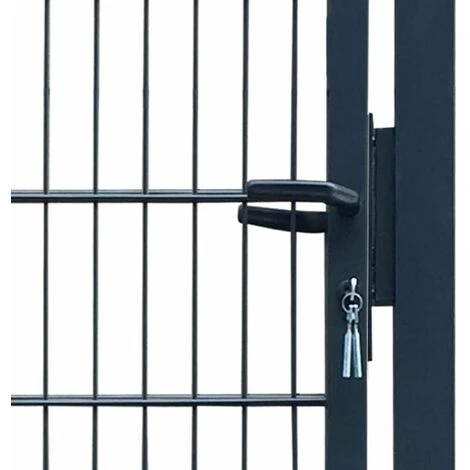 Hommoo Portillon Acier 106 X 250 Cm Anthracite HDV04251 6 Hommoo Portillon Acier 106 X 250 Cm Anthracite HDV04251 – Image 4