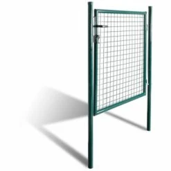 Hommoo Portail De Cloture A Porte Simple Acier Enduit De Poudre HDV04254 9 Hommoo Portail De Cloture A Porte Simple Acier Enduit De Poudre HDV04254 -Portail Soldes Boutique 25257622 3