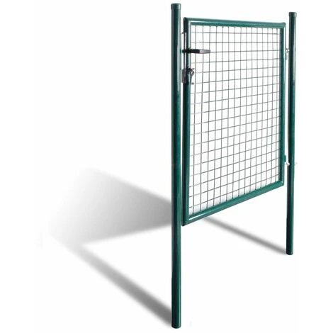 Hommoo Portail De Cloture A Porte Simple Acier Enduit De Poudre HDV04254 5 Hommoo Portail De Cloture A Porte Simple Acier Enduit De Poudre HDV04254 – Image 3