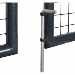 Hommoo Portail En Maille De Jardin Acier Galvanise 289x75 Cm Gris HDV05279 11 Hommoo Portail En Maille De Jardin Acier Galvanise 289x75 Cm Gris HDV05279 -Portail Soldes Boutique 25257658 5