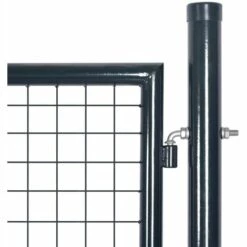 Hommoo Portail En Maille De Jardin Acier Galvanise 85,5x100 Cm Gris HDV05286 9 Hommoo Portail En Maille De Jardin Acier Galvanise 85,5x100 Cm Gris HDV05286 -Portail Soldes Boutique 25257685 3
