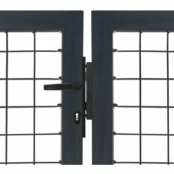 Hommoo Portillon Avec Poteaux Acier 350 X 100 Cm Anthracite HDV06010 9 Hommoo Portillon Avec Poteaux Acier 350 X 100 Cm Anthracite HDV06010 -Portail Soldes Boutique 25257821 3