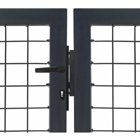 Hommoo Portillon Avec Poteaux Acier 350 X 100 Cm Anthracite HDV06010 5 Hommoo Portillon Avec Poteaux Acier 350 X 100 Cm Anthracite HDV06010 – Image 3