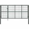 Hommoo Portillon Avec Poteaux Acier 350 X 120 Cm Anthracite HDV06011 -Portail Soldes Boutique 25257825 1