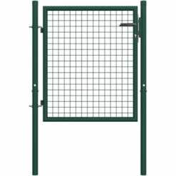 Hommoo Portail De Cloture Acier 100x75 Cm Vert HDV06526