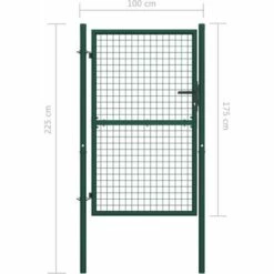 Hommoo Portillon Acier 100x175 Cm Vert HDV06529 11 Hommoo Portillon Acier 100x175 Cm Vert HDV06529 -Portail Soldes Boutique 25257898 5