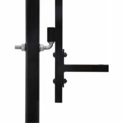 Hommoo Portillon Simple Porte Avec Dessus Arque Acier 1x2 M Noir HDV06534 -Portail Soldes Boutique 25257915 3