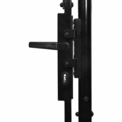 Hommoo Portillon Simple Porte Avec Dessus Arque Acier 1x1 M Noir HDV06541 -Portail Soldes Boutique 25257934 4