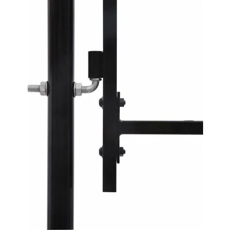 Hommoo Portillon Simple Porte Avec Dessus A Pointe Acier 1x1 M Noir HDV06544 5 Hommoo Portillon Simple Porte Avec Dessus A Pointe Acier 1x1 M Noir HDV06544 – Image 3