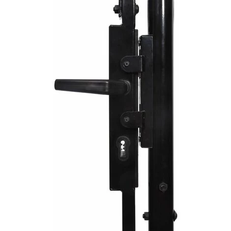 Hommoo Portillon Simple Porte Avec Dessus A Pointe Acier 1x1 M Noir HDV06544 6 Hommoo Portillon Simple Porte Avec Dessus A Pointe Acier 1x1 M Noir HDV06544 – Image 4