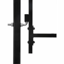 Hommoo Portillon Simple Porte Avec Dessus A Pointe Acier 1x1,5 M Noir HDV06546 -Portail Soldes Boutique 25257948 3