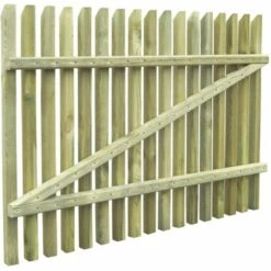 Hommoo Porte De Jardin En Piquets Bois De Pin Impregne FSC 100 X 75 Cm HDV29291 11 Hommoo Porte De Jardin En Piquets Bois De Pin Impregne FSC 100 X 75 Cm HDV29291 -Portail Soldes Boutique 25257971 5