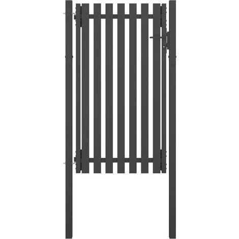 Portail De Clôture De Jardin Acier 1x2,25 M Anthracite VidaXL - Anthracite 3 Portail De Clôture De Jardin Acier 1x2,25 M Anthracite VidaXL - Anthracite