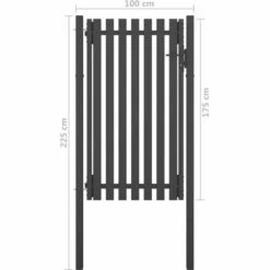 Portail De Clôture De Jardin Acier 1x2,25 M Anthracite VidaXL - Anthracite 9 Portail De Clôture De Jardin Acier 1x2,25 M Anthracite VidaXL - Anthracite -Portail Soldes Boutique 25524607 4