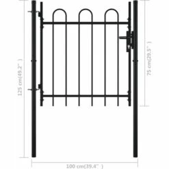 TRUE DEAL Portail Simple Avec Haut Arrondi 100 X 75 Cm -Portail Soldes Boutique 26121525 5