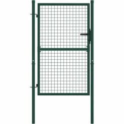 TRUE DEAL Portail De Clôture Acier 100x125 Cm Vert