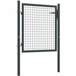 TRUE DEAL Portail En Maille De Jardin Acier Galvanisé 100 X 125 Cm Gris 8 TRUE DEAL Portail En Maille De Jardin Acier Galvanisé 100 X 125 Cm Gris -Portail Soldes Boutique 26122658 2