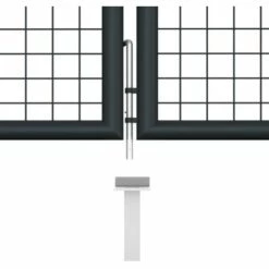 TRUE DEAL Portail En Maille De Jardin Acier Galvanisé 400 X 150 Cm Gris 11 TRUE DEAL Portail En Maille De Jardin Acier Galvanisé 400 X 150 Cm Gris -Portail Soldes Boutique 26122664 5