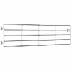 TRUE DEAL Portillon à 5 Barres Acier (115-300)x90 Cm Argenté -Portail Soldes Boutique 26122949 3