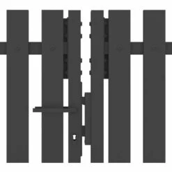TRUE DEAL Portail De Clôture De Jardin Acier 4x1,5 M Anthracite -Portail Soldes Boutique 26123869 4