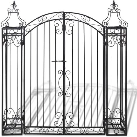 TRUE DEAL Portillon Ornemental De Jardin Fer Forgé 122 X 20,5 X 134 Cm 4 TRUE DEAL Portillon Ornemental De Jardin Fer Forgé 122 X 20,5 X 134 Cm – Image 2