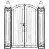 TRUE DEAL Portillon Ornemental De Jardin Fer Forgé 122x20,5x160 Cm -Portail Soldes Boutique 26370843 1