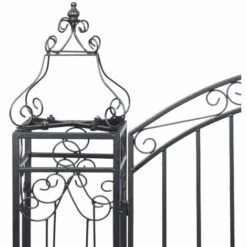 TRUE DEAL Portillon Ornemental De Jardin Fer Forgé 122x20,5x160 Cm -Portail Soldes Boutique 26370843 4