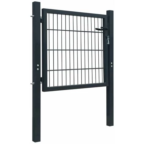 ASUPERMALL Portillon Acier Anthracite 103x150 Cm 5 ASUPERMALL Portillon Acier Anthracite 103x150 Cm – Image 3