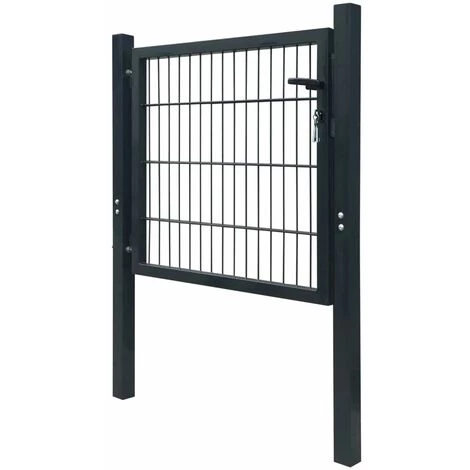ASUPERMALL Portillon Acier Anthracite 103x150 Cm 7 ASUPERMALL Portillon Acier Anthracite 103x150 Cm – Image 5