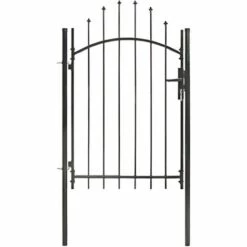 ASUPERMALL Portail De Jardin Avec Dessus Arque Acier 1 X 2 M Noir