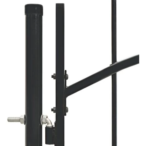 ASUPERMALL Portail De Jardin Avec Dessus Arque Acier 1 X 1,5 M Noir 4 ASUPERMALL Portail De Jardin Avec Dessus Arque Acier 1 X 1,5 M Noir – Image 2