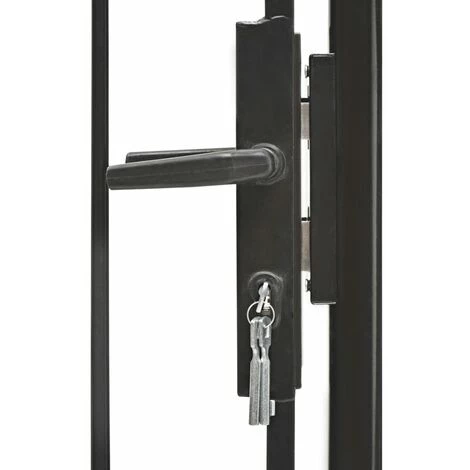 ASUPERMALL Portail De Jardin Avec Dessus Arque Acier 1 X 1,5 M Noir 5 ASUPERMALL Portail De Jardin Avec Dessus Arque Acier 1 X 1,5 M Noir – Image 3