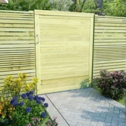 ASUPERMALL Portail De Jardin Bois De Pin Impregne 125 X 100 Cm