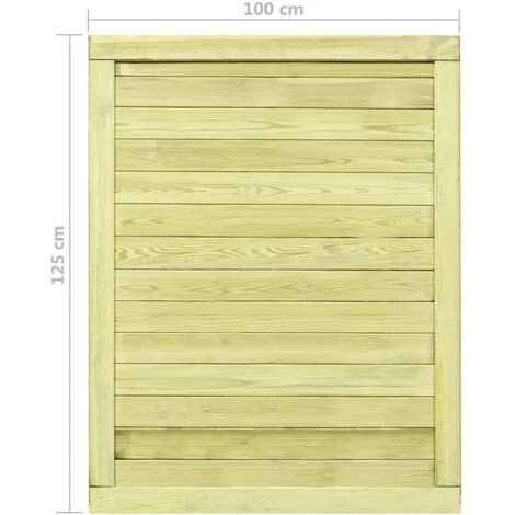 ASUPERMALL Portail De Jardin Bois De Pin Impregne 125 X 100 Cm 4 ASUPERMALL Portail De Jardin Bois De Pin Impregne 125 X 100 Cm – Image 2