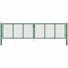 LITZEE Portail En Treillis De Jardin Acier 400 X 125 Cm Vert 1 LITZEE Portail En Treillis De Jardin Acier 400 X 125 Cm Vert -Portail Soldes Boutique 27809014 1