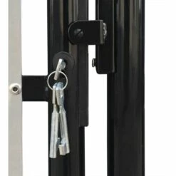TRUE DEAL Portillon De Jardin Acier Double Noir 300 X 175 Cm -Portail Soldes Boutique 27858293 4