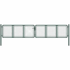 ASUPERMALL Portail De Jardin Acier 400 X 75 Cm Vert