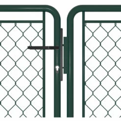 ASUPERMALL Portail De Jardin Acier 400 X 75 Cm Vert -Portail Soldes Boutique 28179532 3