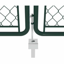 ASUPERMALL Portail De Jardin Acier 400 X 75 Cm Vert -Portail Soldes Boutique 28179532 4