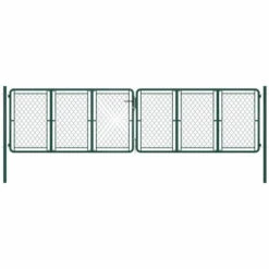ASUPERMALL Portail De Jardin Acier 400 X 100 Cm Vert