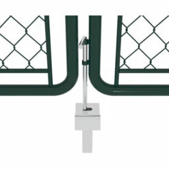 ASUPERMALL Portail De Jardin Acier 400 X 100 Cm Vert -Portail Soldes Boutique 28179538 4