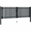 VidaXL Portail De Clôture à Double Porte Acier 306x150 Cm Anthracite - Anthracite 1 VidaXL Portail De Clôture à Double Porte Acier 306x150 Cm Anthracite - Anthracite -Portail Soldes Boutique 28266813 1