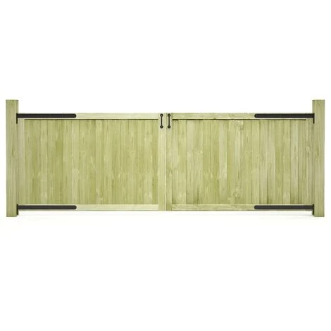 TRUE DEAL Portillons De Jardin 2 Pcs Bois De Pin Imprégné 300x100 Cm 3 TRUE DEAL Portillons De Jardin 2 Pcs Bois De Pin Imprégné 300x100 Cm