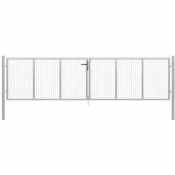 TRUE DEAL Porte De Jardin Acier Galvanisé 415x175 Cm Argenté