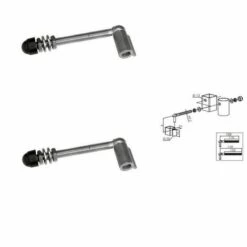 2 Charnières M12 Pr Portillon De Jardin Avec 2 Supports à Souder L 130mm LOCINOX - GAM12130.