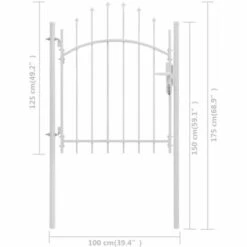 TRUE DEAL Portail De Jardin Acier 1 X 1,75 M Blanc 11 TRUE DEAL Portail De Jardin Acier 1 X 1,75 M Blanc -Portail Soldes Boutique 29745448 5