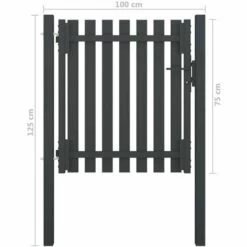ASUPERMALL Portail De Cloture De Jardin Acier 1x1,25 M Anthracite -Portail Soldes Boutique 29984831 3