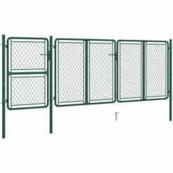 Portail De Jardin Acier 125x395 Cm Vert VidaXL 8 Portail De Jardin Acier 125x395 Cm Vert VidaXL -Portail Soldes Boutique 29997000 2